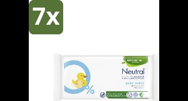 7 x Neutral Billendoekjes - Baby Billetje Reinigen - Baby Handje Reinigen - Hypoallergene Doekjes - Zachte Doekjes - Veilige Baby Verzorging