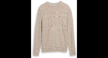 Tom Tailor - Heren pull - Maat XL - Mannen - Bruin - Bovenmateriaal