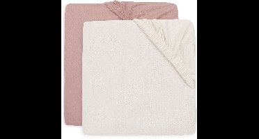 Jollein Hoeslaken Wieg - 40/50x80/90cm - Jersey - Wild Rose/Ivory