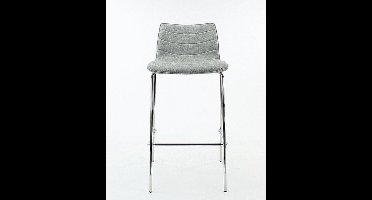 Workliving Verona Barkruk 75 cm - Wolvilt Fenice 455 zachtgroen - frame zwart