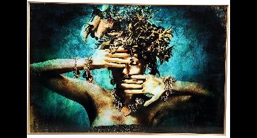 PTMD Melani 'Embarce Nature'' Kunst Wanddecoratie - 120x80 cm - Blauw