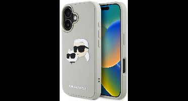 Karl Lagerfeld Rubber Dubbele Hoesje Voor Iphone 16 Beschermend Met 3D-Ontwerp