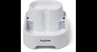 Dog Mate 385 Grote fontein voor huisdieren met 2 niveaus - 6 liter - drinkstations met meerdere hoogtes - wit