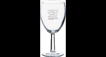 Gegraveerde wijnglas 24.5cl Another wine bites the dust
