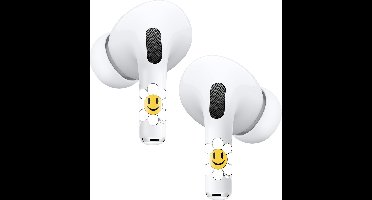 Airpods Stickers Geschikt voor Airpods Pro / 2 Pro stickers Yellow Smiley Face - AirPods Pro 2nd Generation Sticker Met Kit - Ntech