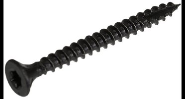 Blackline bevestigingsmaterialen - Zwarte spaanplaatschroeven met HCP-coating – Blackline - Platkop / 3.5 x 16mm / 100