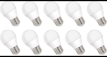 Spectrum LED Kogellamp E27 6W - 230V - 520 Lumen - 3000K Warm wit - Gezellig licht - Energiezuinig - 10 stuks