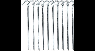 Redcliffs tentharingen - pennen - 200x - zilver - metaal - 23 cm - voor diverse ondergronden - camping - kamperen