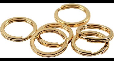 Splitring, d 15 mm, verguld, 15 stuk/ 1 doos