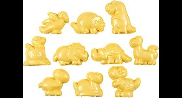 Vormpjes, afm 4,5-6 cm, dino's, 10stuks