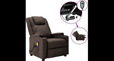 vidaXL - Massagestoel - elektrisch - kunstleer - bruin