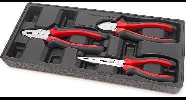 HBM 3 Delige 200 mm. Tangenset Inlay voor HBM Gereedschapswagen