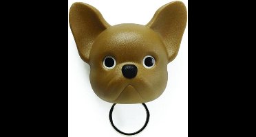 Frenchy Dog sleutelhouder - bruin