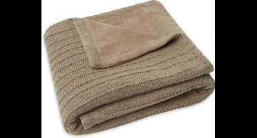 Jollein Baby Deken Ledikant Velvet Pure Knit - Biscuit