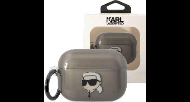 Karl - Lagerfeld - KKLAP2HNIKTCK hoesje voor AirPods Pro - 2 - cover - zwart - Ikonik - Karl - Lagerfeld - hoesje