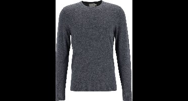 Calvin Klein trui met O-hals wol - antraciet grijs melange - Maat: S