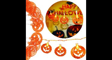 Springos Halloween Decoratie - Lichtslingers - Slinger - Verlichting - Pompoen - 20 LED