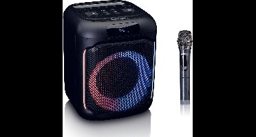 Lenco Bluetooth Speaker - Draadloze Party Speaker met Verlichting en Microfoon - PA-101BK - Zwart