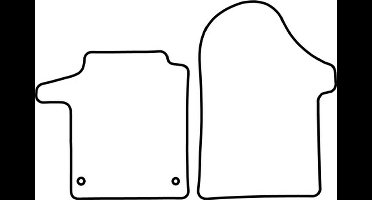 Automatten | Mattenset Mercedes Vito - Enkeldeurs uitvoering Voorset Dubbel C lengte 12 - 2015 ->