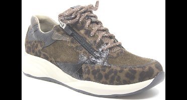 Durea Sneaker H olijf zwart (Maat - 5,5, Kleur - Groen)