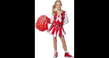 Cheerleader Jurk Kind Rood - Maat 164