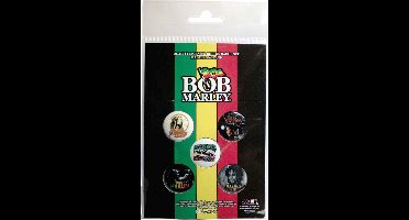 Bob Marley - Bob & The Wailers Badge/button - Set van 5 - Multicolours