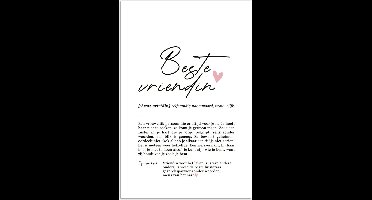 PosterMonkey - Poster - Betekenis - Vriendin - Cadeau voor vriendin - Cadeau voor vrouw - Wanddecoratie - Woonkamer - Slaapkamer - 60x90 cm