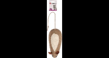 Flamingo Muis Minous - Kattenspeelgoed - 23x10.5 cm Bruin