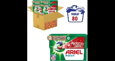 Ariel Wasmiddel Pods +Ultra Vlekverwijderaar - 4 x 20 Wasbeurten Voordeelverpakking