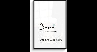 PosterMonkey - Poster - Betekenis - Broer - Cadeau voor hem - Cadeau voor mannen - Wanddecoratie - Kantoor - Keuken - 80x120 cm