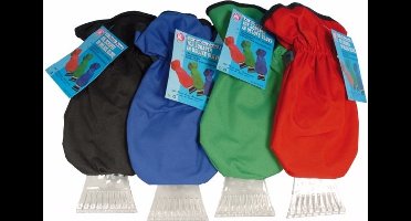 AllRide IJskrabber handschoen - winter - uiteinde met kunststof krabber - autoramen ijsvrij maken - groen