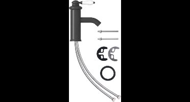 vidaXL - Wastafelkraan - 130x180 - mm - grijs