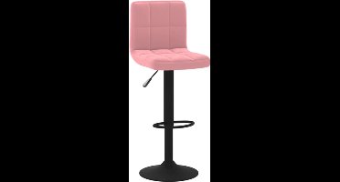vidaXL - Barkruk - fluweel - roze