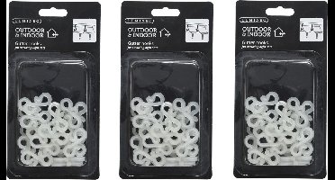 Lumineo dakgoot haakjes - 96x - 1,8 cm - kunststof - bevestiging kerstverlichting - kerstversiering - ophangen