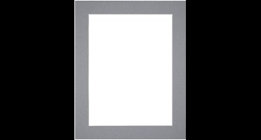Passe-Partout Fotomaat 15x20 cm - Lijstmaat 25x30 cm - Grijs - Museumkarton - Fotolijst niet inbegrepen
