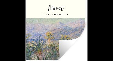 Muurstickers - Sticker Folie - Schilderij - Palm trees at Bordighera - Monet - 30x30 cm - Plakfolie - Muurstickers Kinderkamer - Zelfklevend Behang - Zelfklevend behangpapier - Stickerfolie