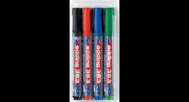 Edding witbordstiften e-363 etui van 4 stuks in geassorteerde kleuren 10 stuks