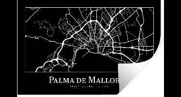 Muurstickers - Sticker Folie - Plattegrond - Stadskaart - Palma de Mallorca - Kaart - 30x20 cm - Plakfolie - Muurstickers Kinderkamer - Zelfklevend Behang - Zelfklevend behangpapier - Stickerfolie