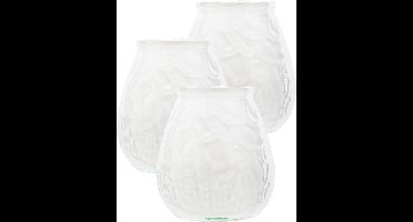 Set van 3x stuks witte Lowboy buiten tafel sfeer kaarsen 10 cm 40 branduren in glas - Tuinkaarsen