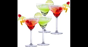 12x Margarita cocktailglazen 250 ml - 25 cl - Cocktail glazen - Cocktails drinken - Cocktails