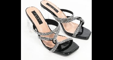 Zerba - Dames Sandalen - Muiltjes - Maat 41 – Zwart Leer – Adria