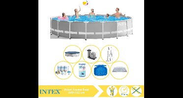 Intex Prism Frame Zwembad - Opzetzwembad - 549x122 cm - Inclusief Onderhoudspakket, Filter en Voetenbad