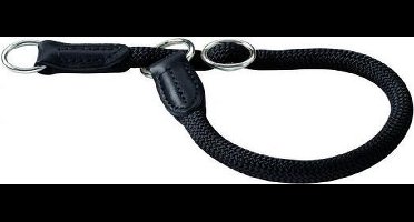 Hunter halsband voor hond freestyle met stop zwart 30 cmx8 mm