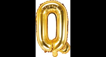 Partydeco - Folieballon Goud Letter Q (35 cm)