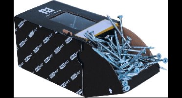 HausHalt universele houtbouwschroef houtschroef 4,0 x 45 mm PZ2 1600 stuks ( 4x 000051371117 ) zilver verzinkt kruiskop Pozidriv verzonken kop gedeeltelijke schroefdraad