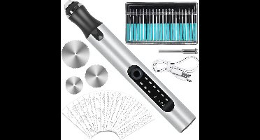 Gereedschapskoffer Gevuld - Slijper 130W - 140-Delige Accessoireset - voor snijden, boren, graveren, slijpen, polijsten,