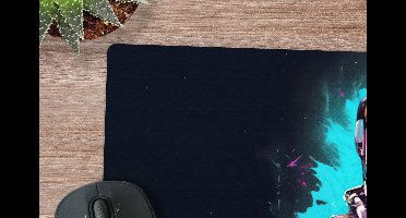 Muismat XXL 120x60 cm - Bureau onderlegger - Bureau mat Astronaut - Neon - Gaming - Ruimte - Bureaumat - Gaming mousepad xl - Bureaulegger groot - Computer deskmat - Geschikt voor Gaming Muis en Gaming PC set-up