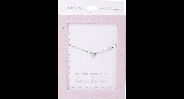 Depesche ketting zilver letter D met hart - sieraad cadeau.