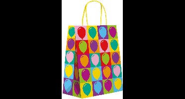 Geschenktasjes 17x8x21cm Pop Party - 6st.