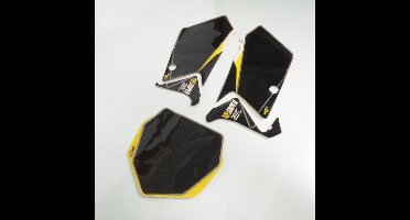 Kit déco noir jaune blanc Autocollant stickers Ace pour Moto Suzuki 450 RMZ Neuf
